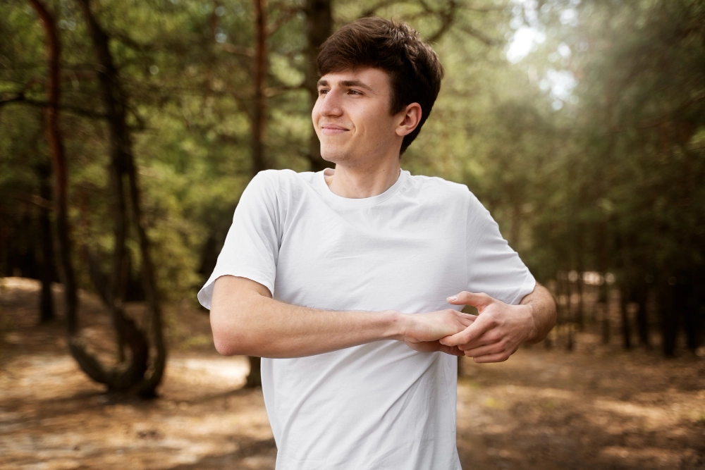Active Young Man