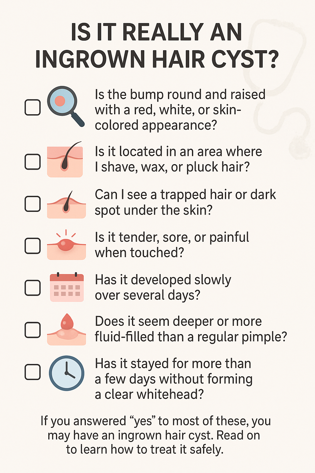 Is it really a ingrown hair cyst infographic