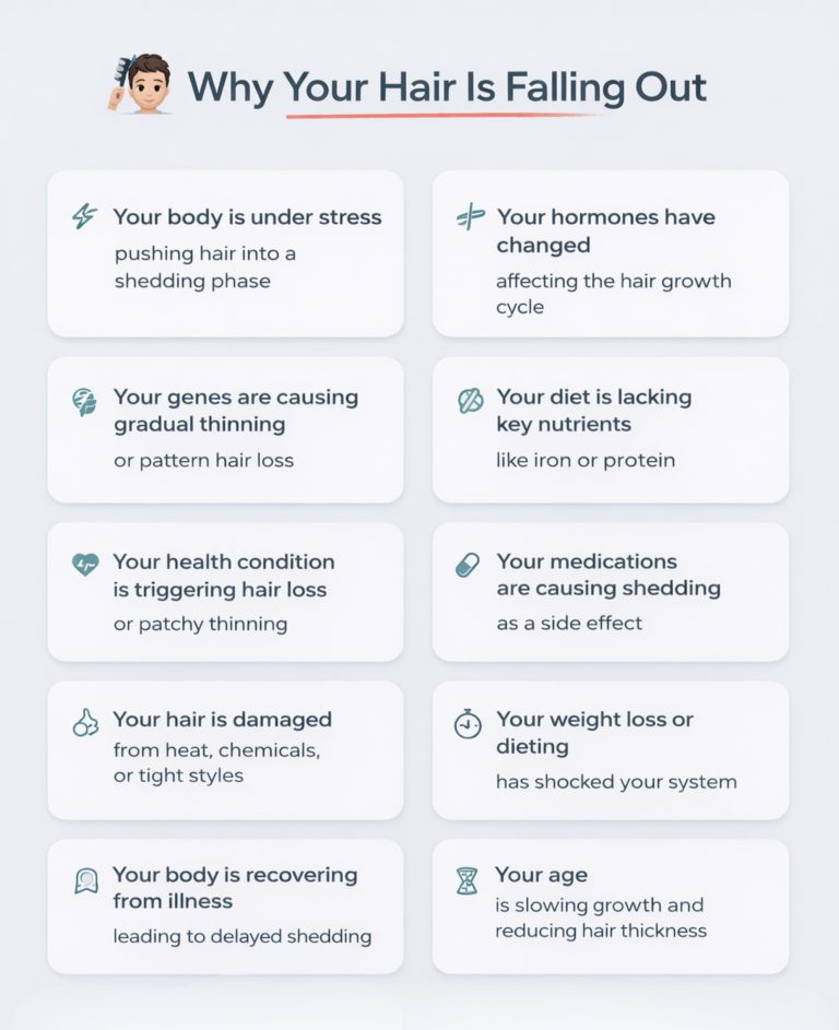 10 Common Causes Why Your Hair Is Falling Out | Aventus Clinic