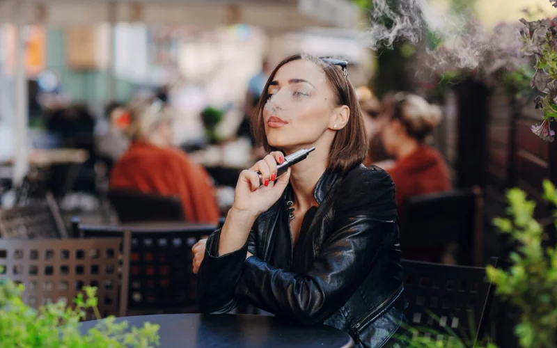 Woman Vaping