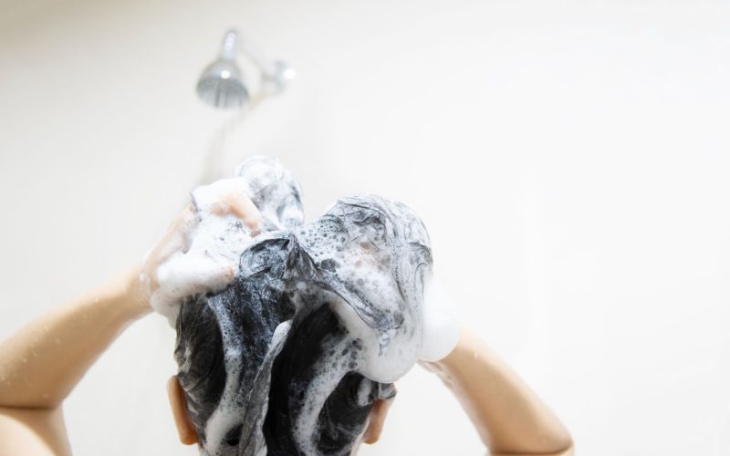 washing hair